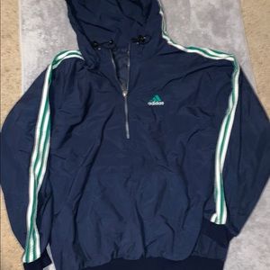 90’s VINTAGE ADIDAS STRIPED WINDBREAKER JACKET
